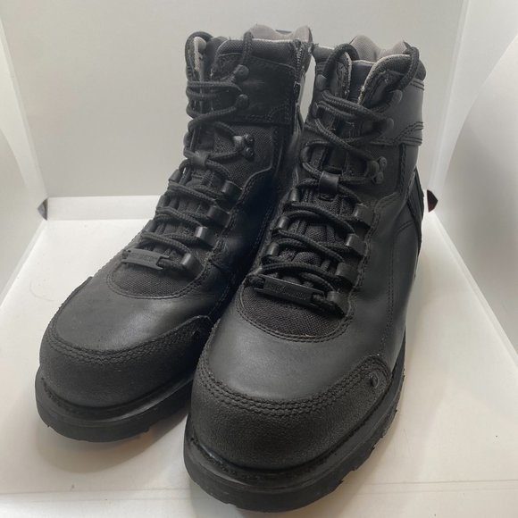 Harley Davidson Mens Downshift Black Oil Resistant Motorcycle Boots Size US 12